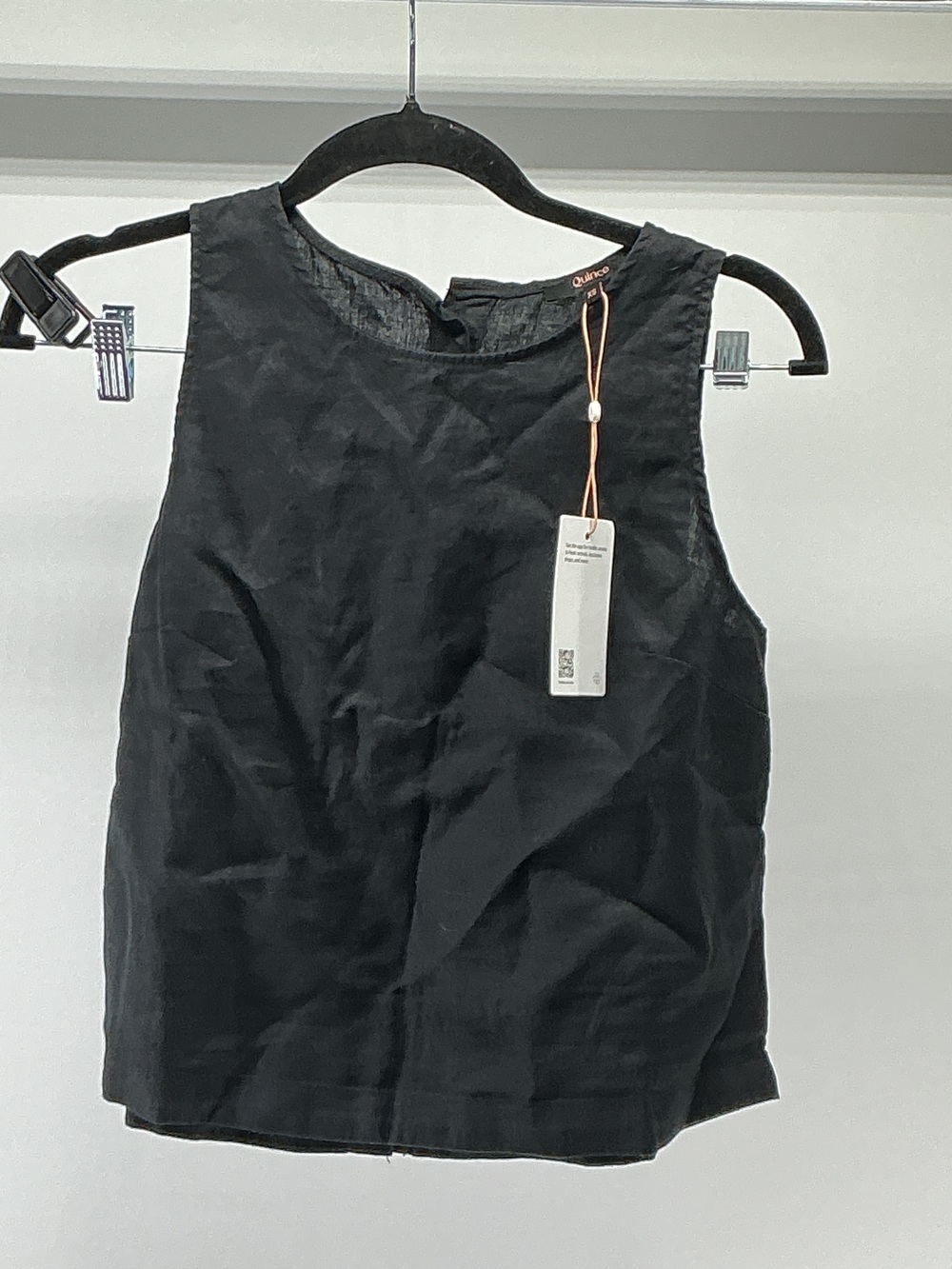 100% European Linen Cropped Tank